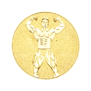 A3 Emblemat 50mm kulturysta złoto