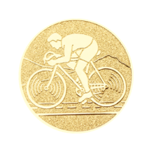 A7 Emblemat 25mm kolarz złoto
