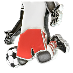 Brelok VA-3 postać piłka nożna biało-czerowny