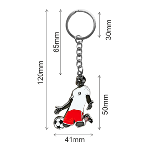 Brelok VA-3 postać piłka nożna żółto-niebieski