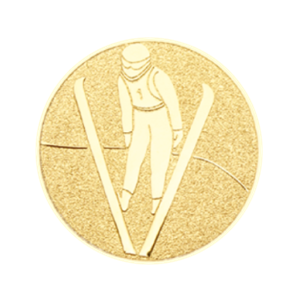 C4 Emblemat 25mm skoki narciarskie złoto