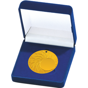 D50  - etui niebieskie 90x90x40 do medalu 50mm