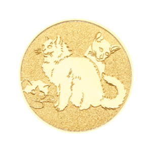 D5 Emblemat 25mm koty złoto