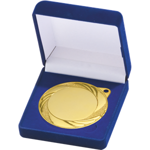 D70  - etui niebieskie 90x90x40 do medalu 70mm