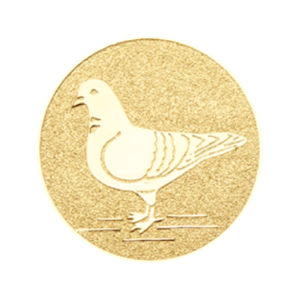 D7 Emblemat 25mm goląb złoto