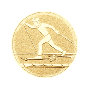 E5 Emblemat 50mm rollerski złoto