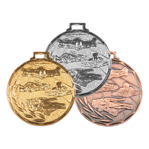 E9 pływanie medal srebro 50mm 