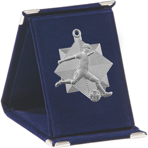 Etui EQ8 - 90x120 niebieskie do medalu Q8 piłka nożna