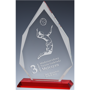 GP244 statuetka szklana 19cm opakowanie pudełko /k12/