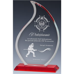 GP245 statuetka szklana 19cm opakowanie pudełko /k12/