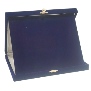 H013 etui niebieskie 23x19 aksamit