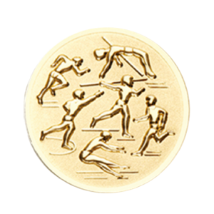 I10 Emblemat 25mm LA 3D złoto