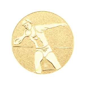 I4 Emblemat 25mm pchnięcie kulą złoto