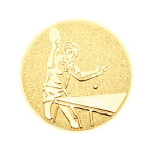 K5 Emblemat 50mm tenis stolowy złoto