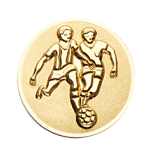 L9 Emblemat 25mm pilka nożna 3D złoto