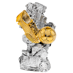 Piłka nożna statuetka odlewana N129-2, H-22cm