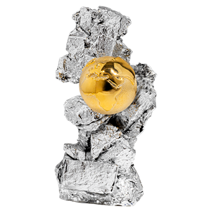 Piłka nożna statuetka odlewana N129-9, H-22cm