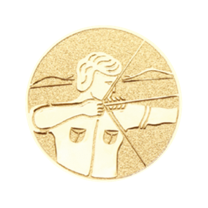 P7 Emblemat 25mm zloto łucznictwo