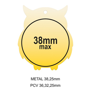 Q11/B - 57x68mm medal brąz sowa